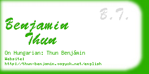 benjamin thun business card
